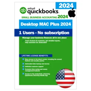 QuickBooks Desktop Mac Plus 2024 – Lifetime License Key – USA Version (1 User)