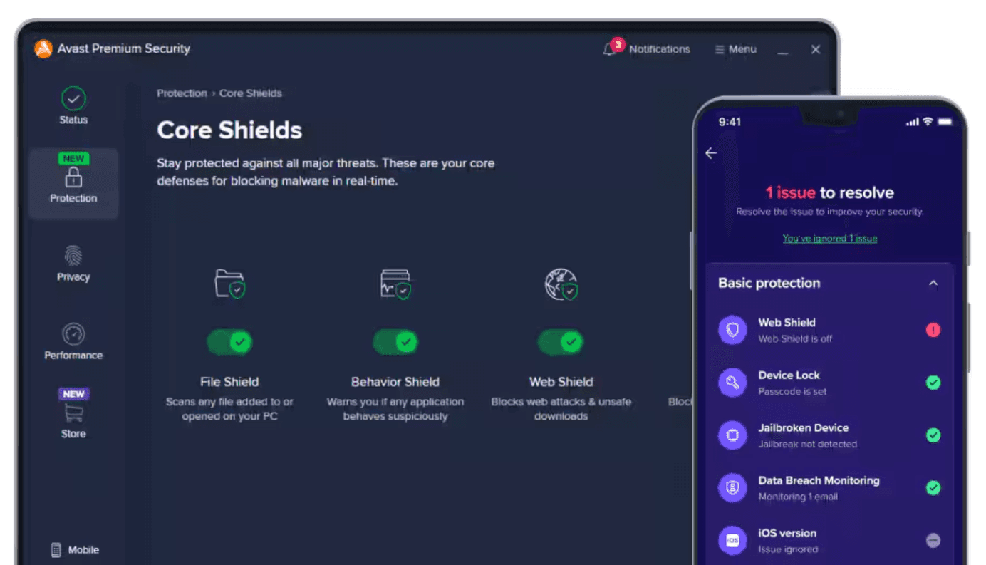Avast Premium Security interface