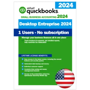 QuickBooks Desktop Enterprise 2024 – No Subscription – USA Version (1 Users)