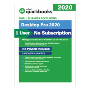 QuickBooks Desktop Pro 2020 – No Subscription